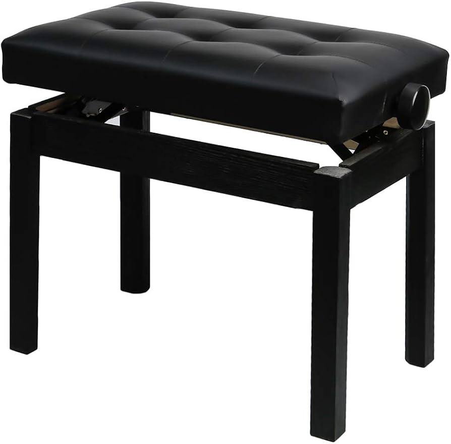 Amazon.co.jp: RAKU ピアノ椅子 高低高さ調整可能 収納なし 幅57cm