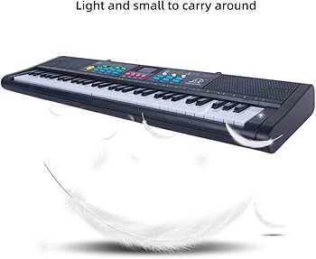Amazon | 電子ピアノ 61鍵盤 キーボード 軽量スリム 初心者向け 充電式