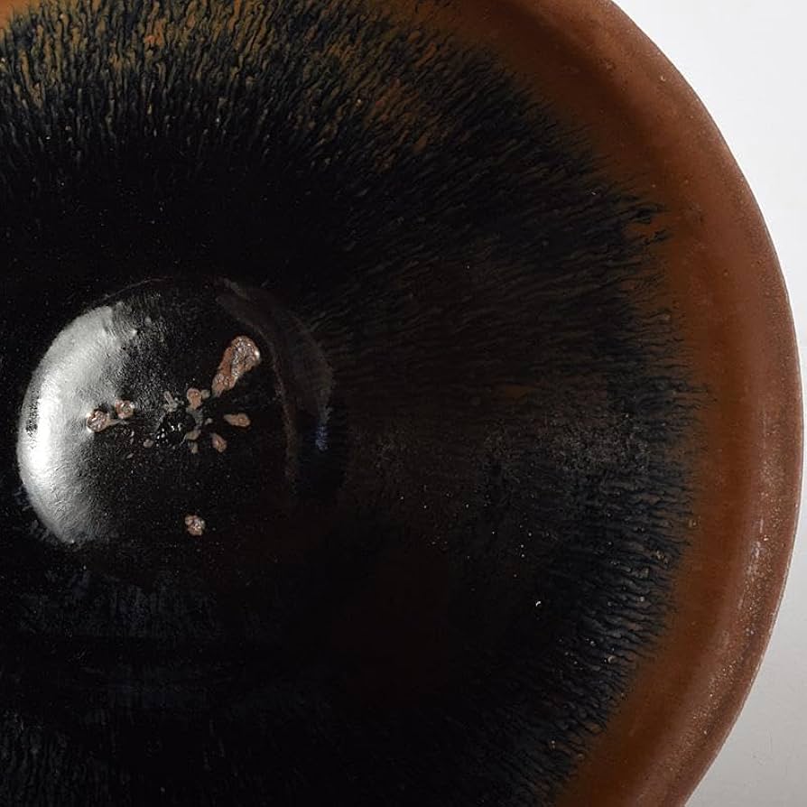 Amazon.co.jp: 中国 南宋 建窯 兎毫盞 禾目天目茶碗 M R7597 : ホーム