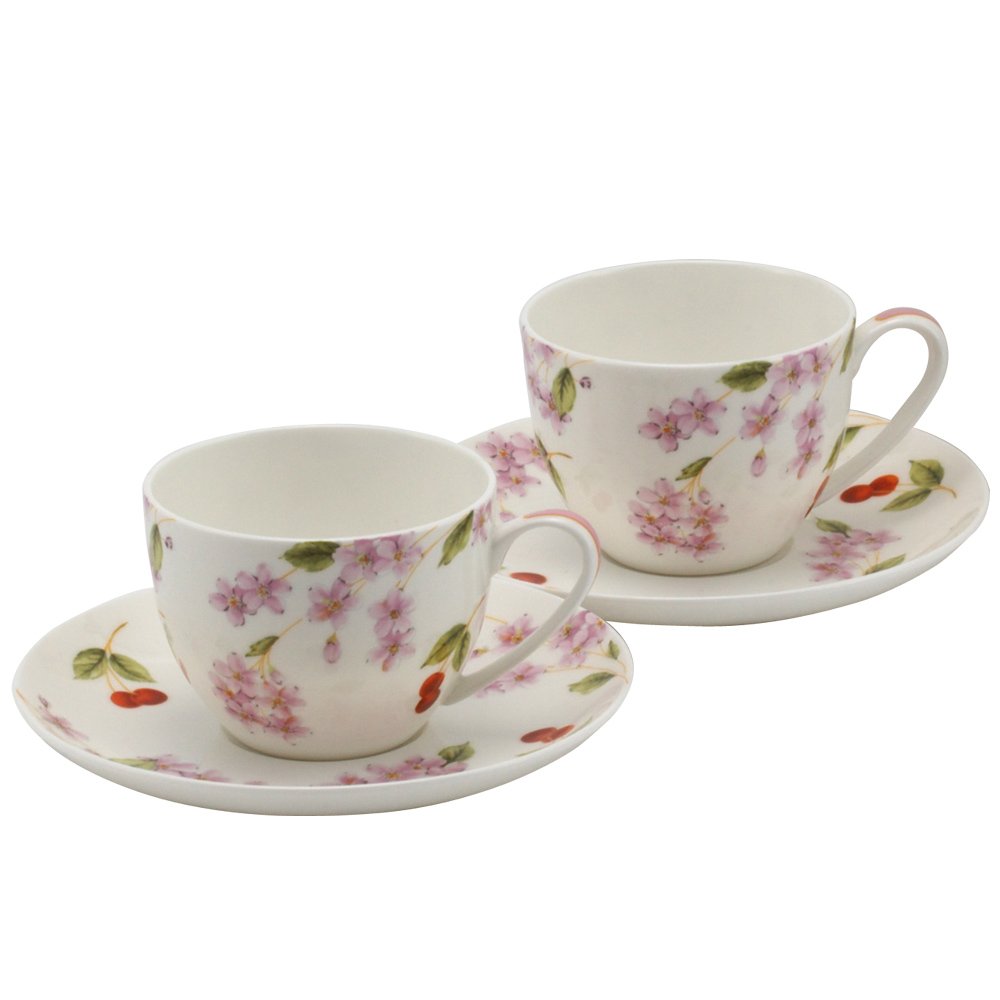 Amazon｜エインズレイ チェリーブロッサムハピネス ペアティーカップ