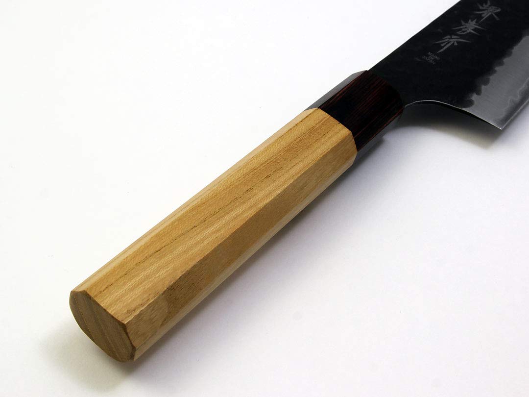 Amazon | 堺孝行 青紙スーパー割込 黒鎚目 剣型牛刀（切付牛刀）190