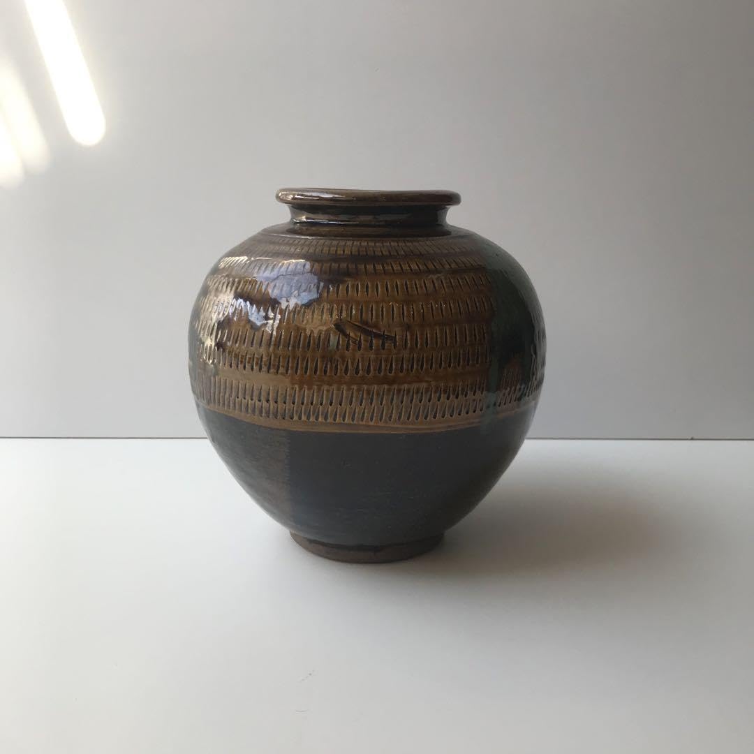 Amazon.co.jp: 小石原焼 小鹿田焼 壺 花瓶 フラワーベース 民藝
