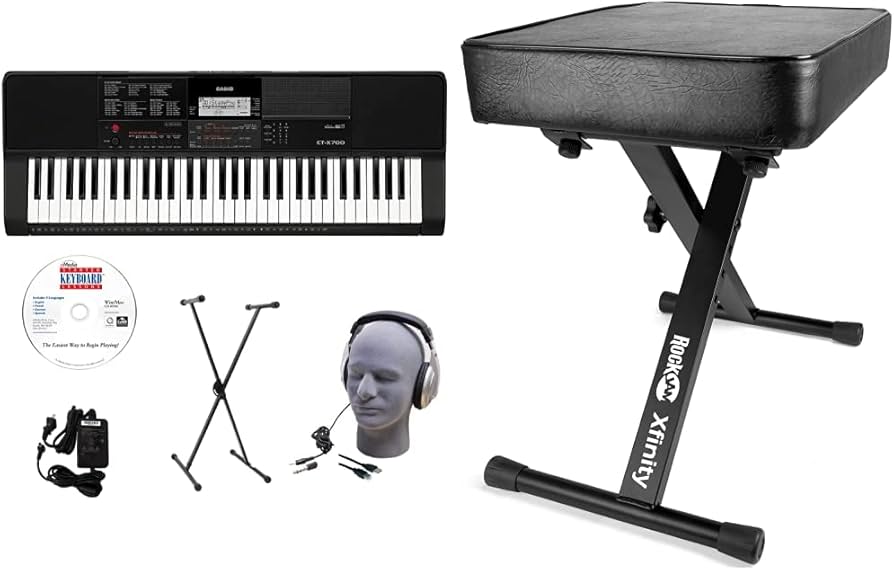Amazon.com: Casio CT-X700 Keyboard Pack with Adjustable Padded
