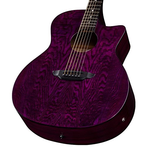 Amazon.com: Luna Gypsy Quilt Top Acoustic/Electric Guitar, Trans