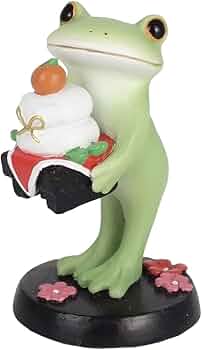 Amazon.co.jp: ダイカイ コポー カエル お正月 置物 フィギュア 縁起物