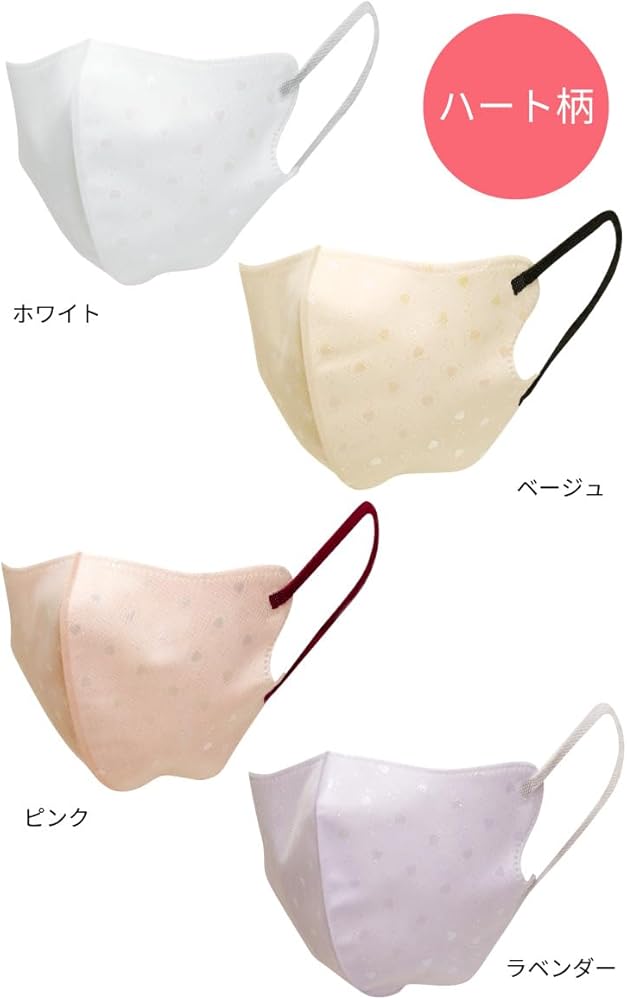 Amazon.co.jp: 3Dチュールレースマスク・7枚入 (ハート・ピンク