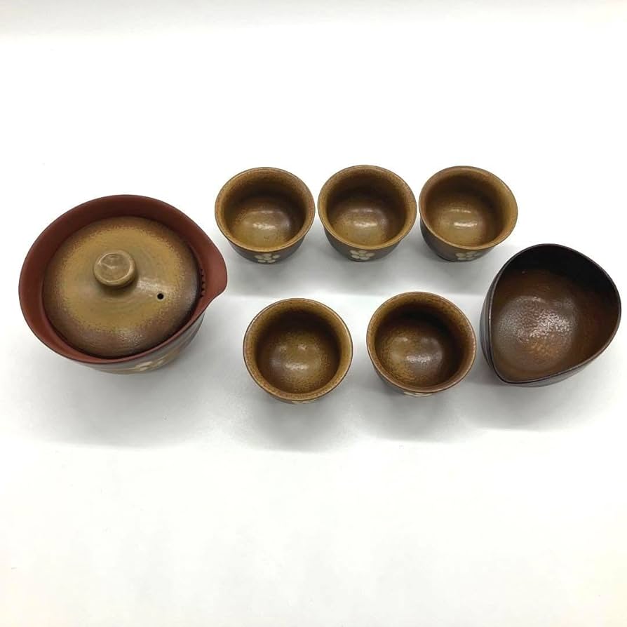 Amazon.co.jp: ヴィンテージ 一位窯 茶器揃え 窯変梅紋 有田焼 田中