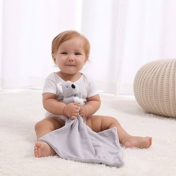 Amazon.com: Apricot Lamb Stuffed Animals Security Blanket Gray