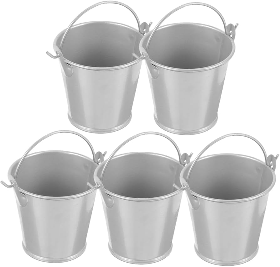 Amazon｜Alipis 小さな植木鉢 ブリキの花バケツ 多肉植物用