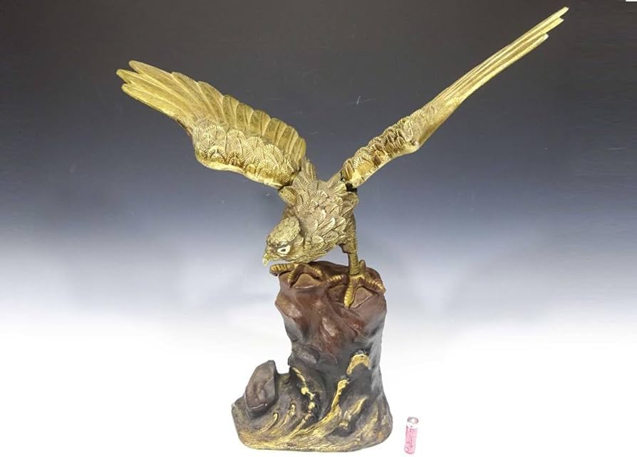 Amazon.co.jp: (TH) 鷹の置物 鷲 鳶 ワシ タカ トンビ トビ 鉄製