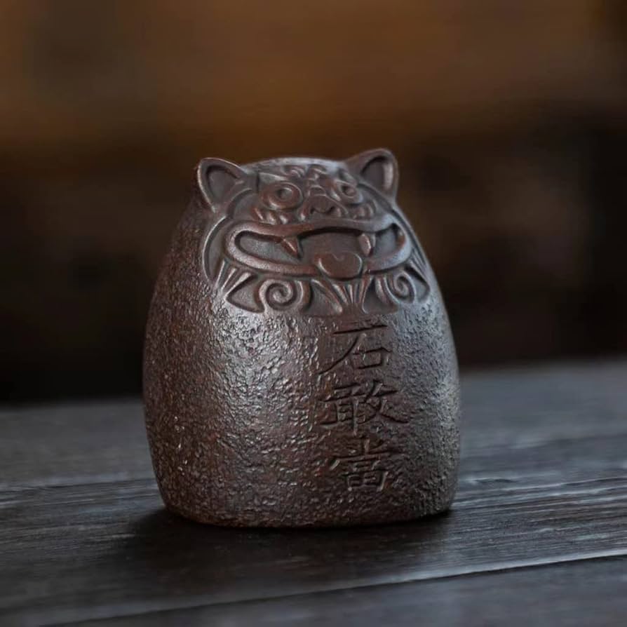 Amazon.co.jp: 石敢當 シーサー 獅子 風水グッズ 魔除け 置物 オブジェ