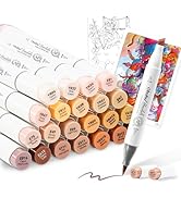 Amazon | Ohuhu マーカーペン 筆タイプ 120色121本 プロ愛用 イラスト