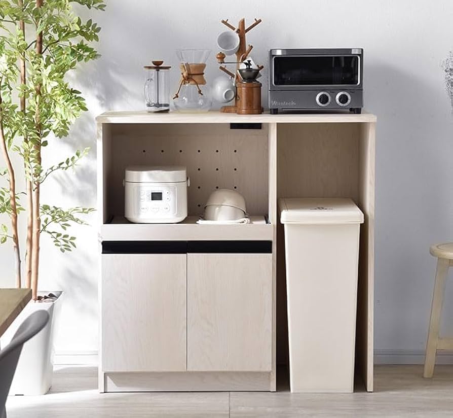 Amazon｜dodollゴミ箱上ラック レンジ台 ロータイプ 幅90cm 食器棚