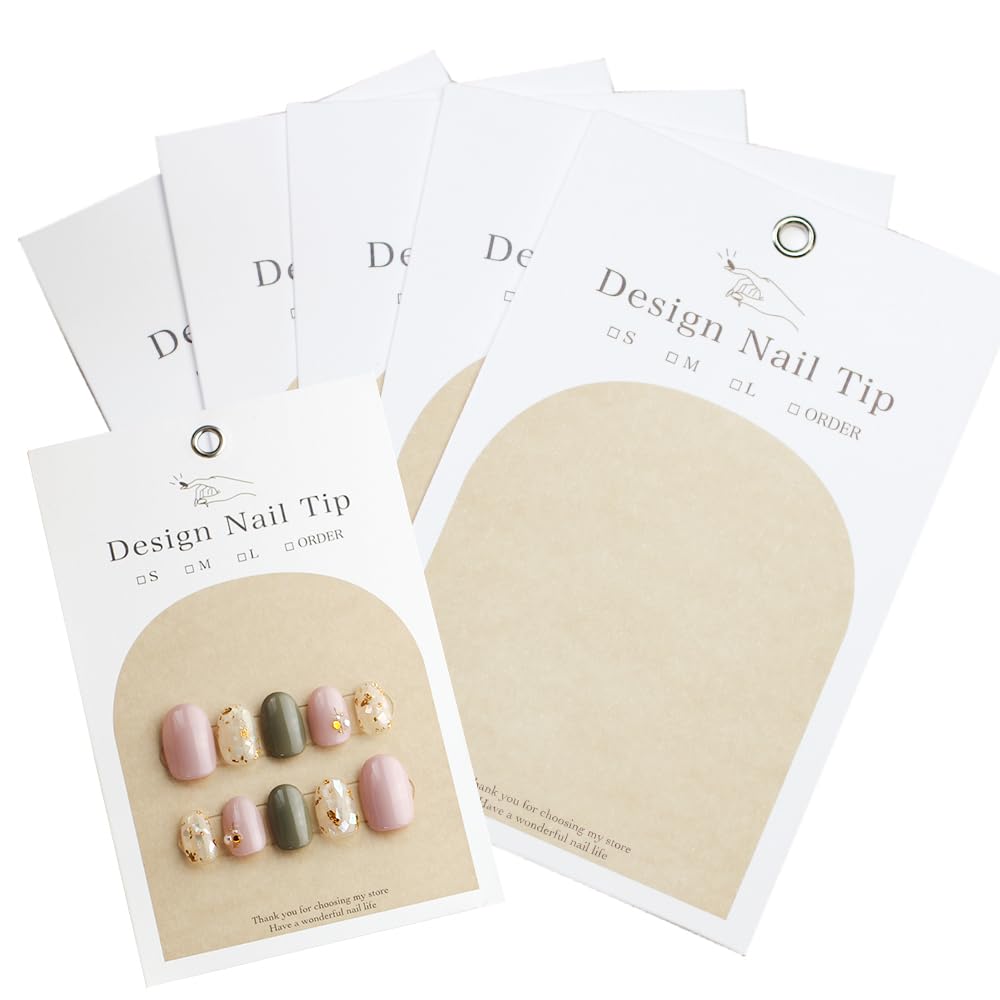 Amazon | ネイルチップ台紙 【 Natural 】 白 販売用 発送用