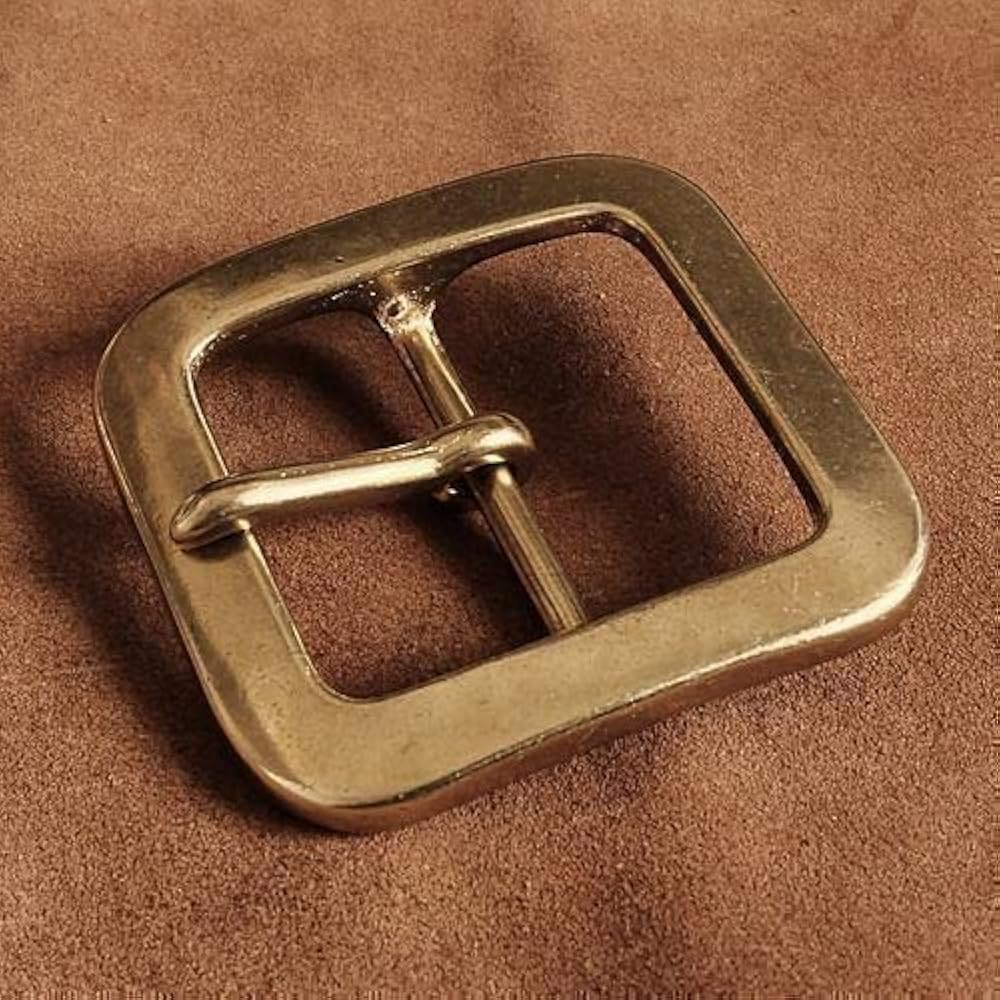 Amazon.co.jp: 真鍮 レザーベルト用バックル（角丸四角）ベルト幅50mm