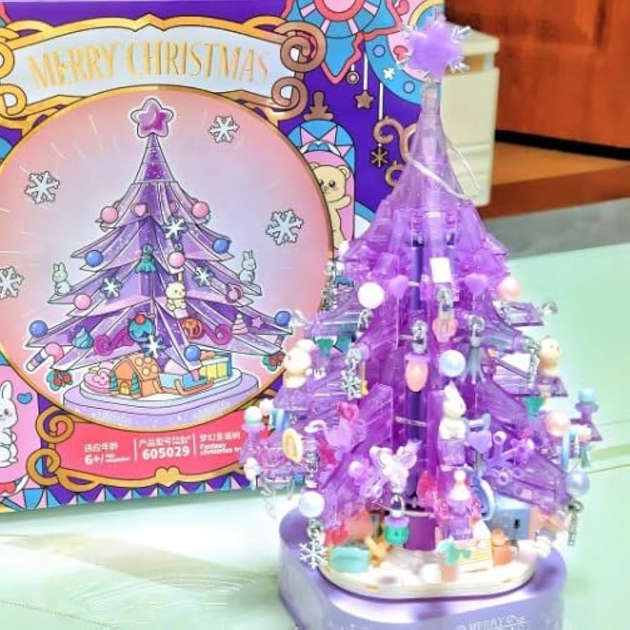 Amazon.co.jp: YILETKC パープルクリスタルクリスマスツリー