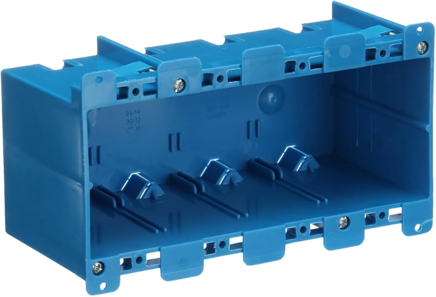 Carlon B468R Work Outlet Box, 4 Gang, 7.57-Inch Length by 2.89