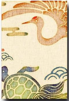 Amazon | 和風ポストカード 染絵風 「 鶴亀」 めでたいイラスト年賀状