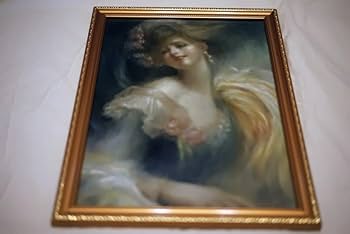 Amazon.co.jp: 肉筆 真筆 真作 油彩画 油絵 美人画 人物画 肖像画