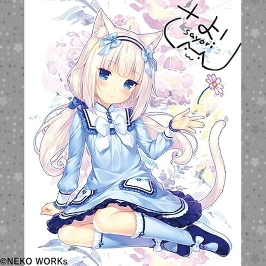 希少品)ネコぱらグッスマオンライン特典 さより氏色紙アズキ＆ココナツ