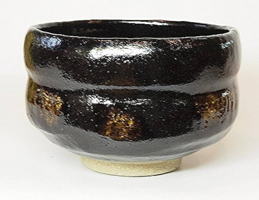 Amazon | 黒楽茶碗 佐々木 松楽作 銘 一期一会 | すいぎょく園 | 抹茶