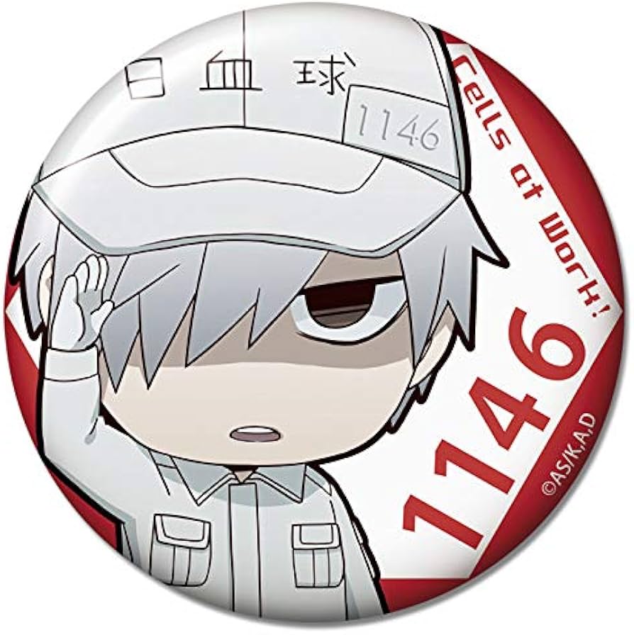 Amazon | はたらく細胞 缶バッジセット 白血球(好中球)だらけ