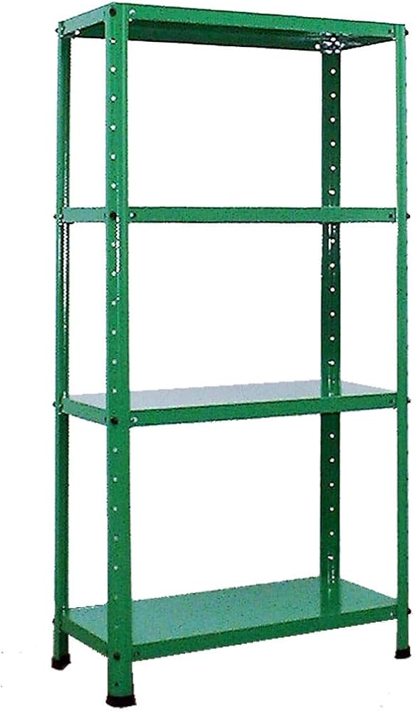 タイムセール！スチール製収納ラック【タイプB】 可動棚 大容量 GREEN