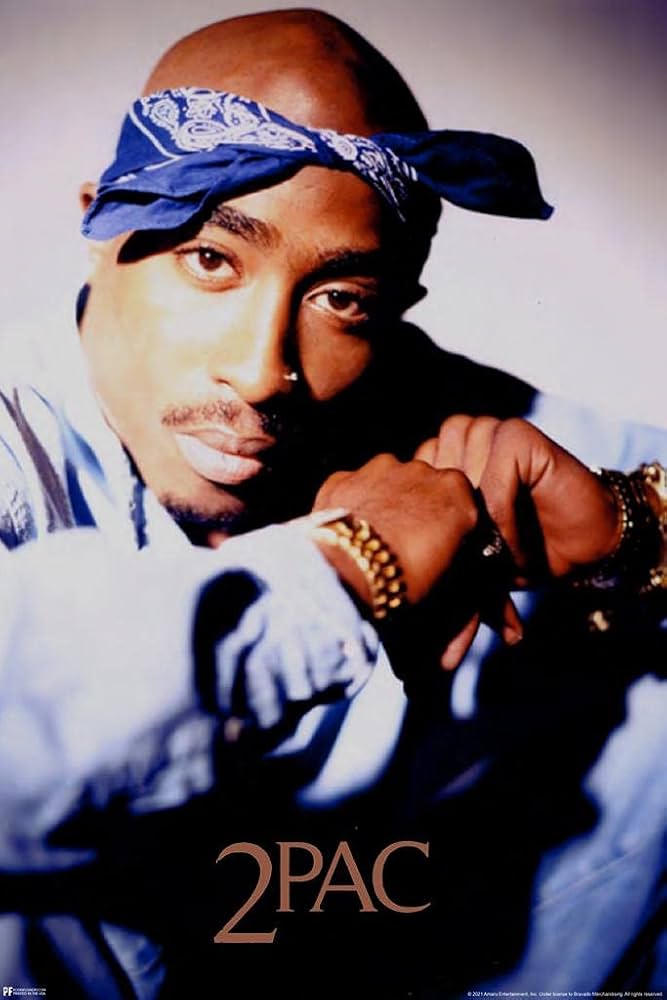 Amazon.co.jp: Tupac 2パック ブルーバンダナポートレート 90年代