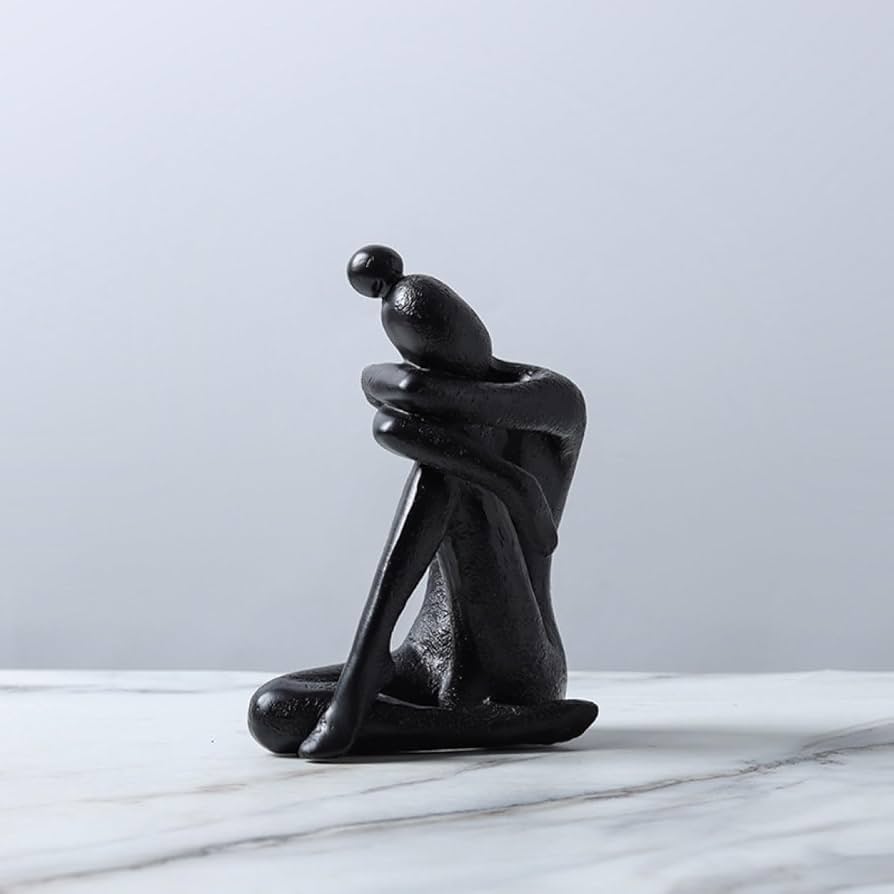 Amazon.co.jp: JAnjiaLxY 置物 オブジェ 座る人 人体 彫像 かわいい