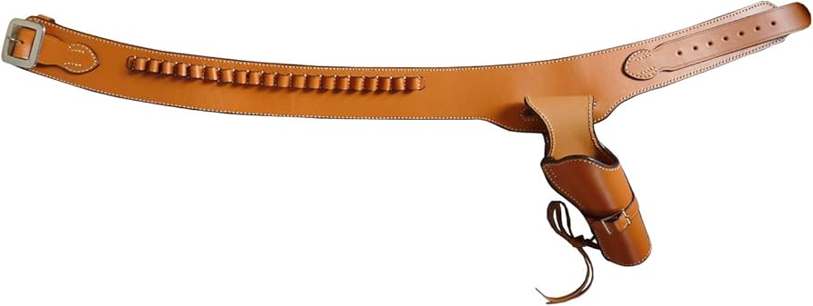 Amazon | East.A ウエスタンガンベルト 牛革製・ブラウン Mサイズ No