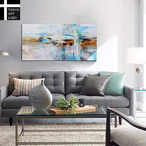 Amazon.co.jp: NORDIC ABSTRACT BLUE アートパネル 絵画 北欧 50cm