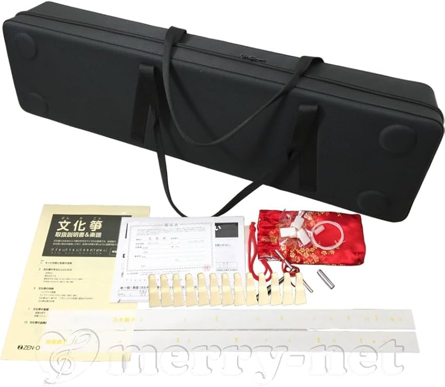 Amazon.co.jp: 文化箏 羽衣 ZK-30 琴柱を立てたまま収納可能な「立て柱