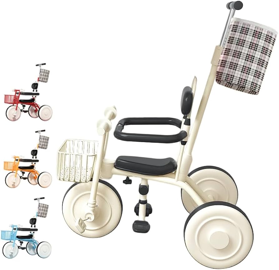 Amazon.co.jp: 三輪車 手押し棒付き 子供 ベビーカー 幼児用 1歳 2歳 3