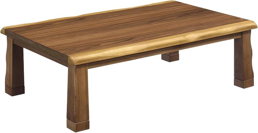 Amazon.co.jp : こたつ 一枚板風 コタツテーブル 長方形 天然木