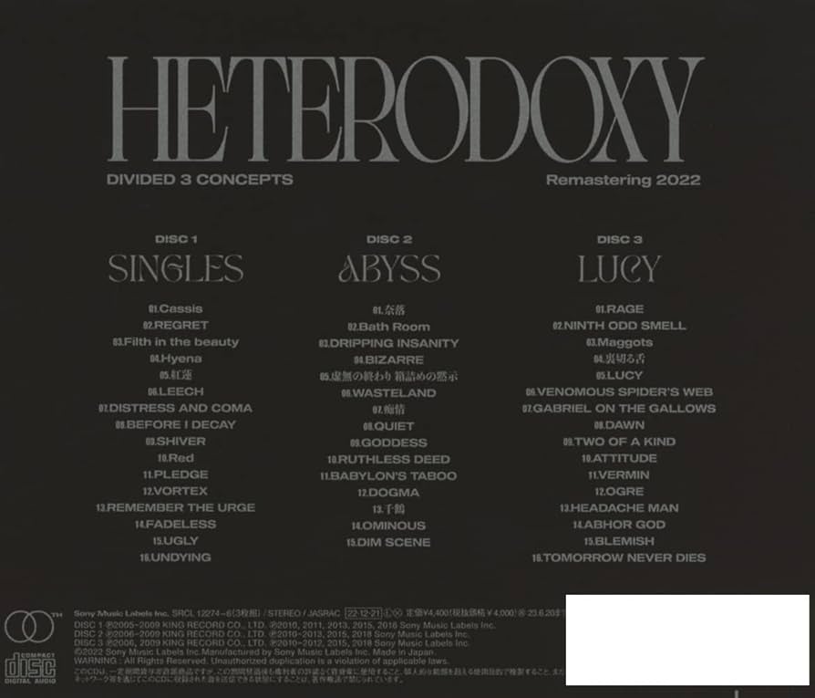 Amazon.co.jp: the GazettE 20TH ANNIVERSARY BEST ALBUM HETERODOXY