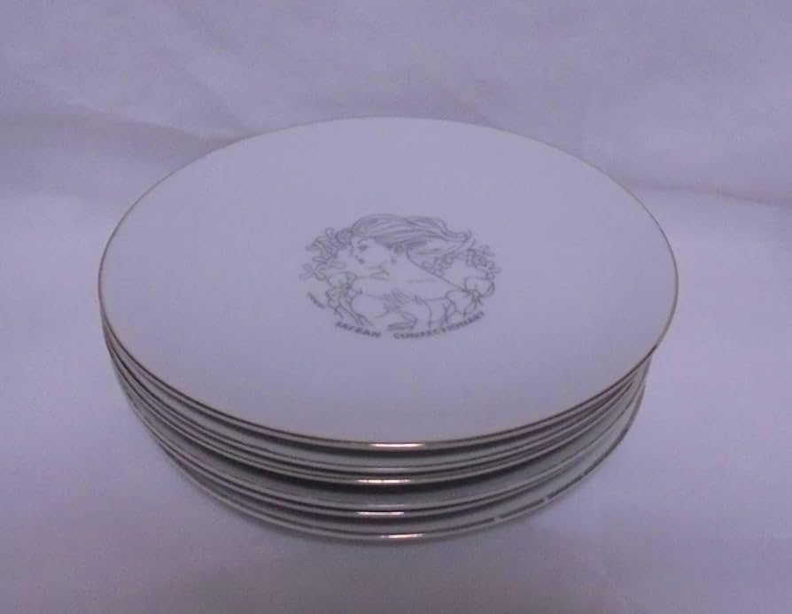 Amazon.co.jp: 当時物 レア 皿 6枚セット フランス風洋菓子 サフラン