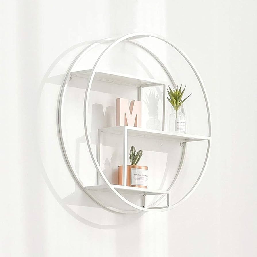 Amazon｜壁 棚 壁掛け棚 ウォールシェルフ 飾り棚 おしゃれ 丸型