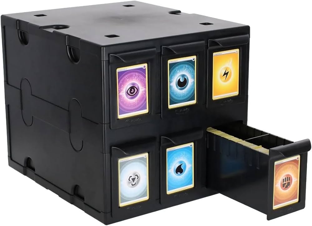 Amazon.co.jp: BCW 6段引出しカードカタログ - ブラック | 積み重ね