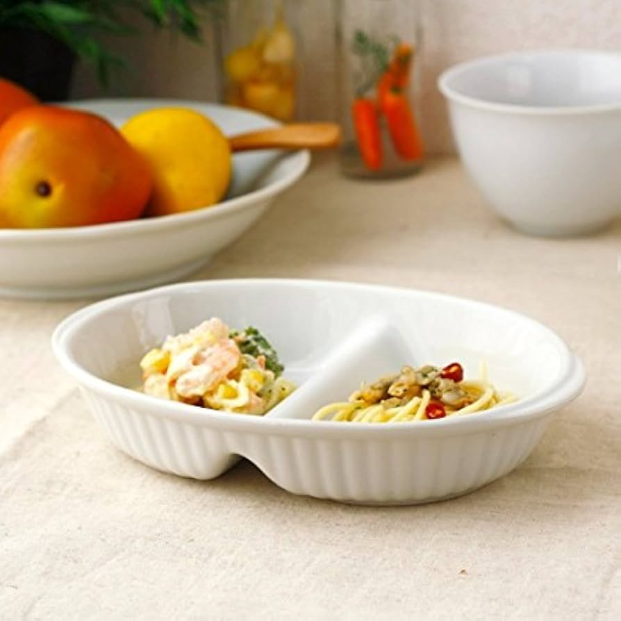 Amazon｜cerapockke 深さがあるのがうれしい2つ仕切りランチプレート