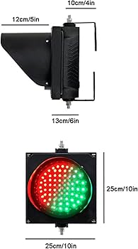 Amazon.co.jp: 信号機 本物 赤/緑、産業用 LED 信号機ランプ Ф200