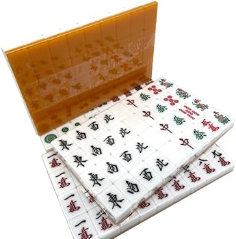 Amazon | 手打ち用麻雀牌 28ミリ 背面オレンジ色 28mm牌セット | 麻雀