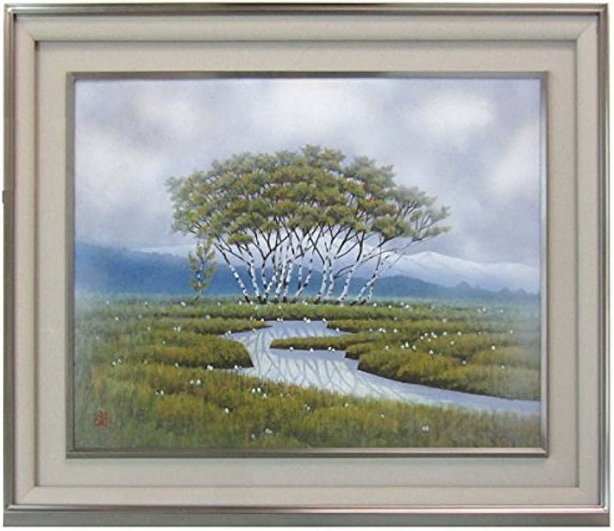 真作 高橋澄爽 高原 日本画 風景画 真作 高橋澄爽 高原 日本画 風景画