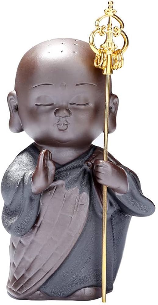 Amazon｜陶器製 手のひらサイズ ミニチュア 地蔵菩薩立像 ミニ 可愛い