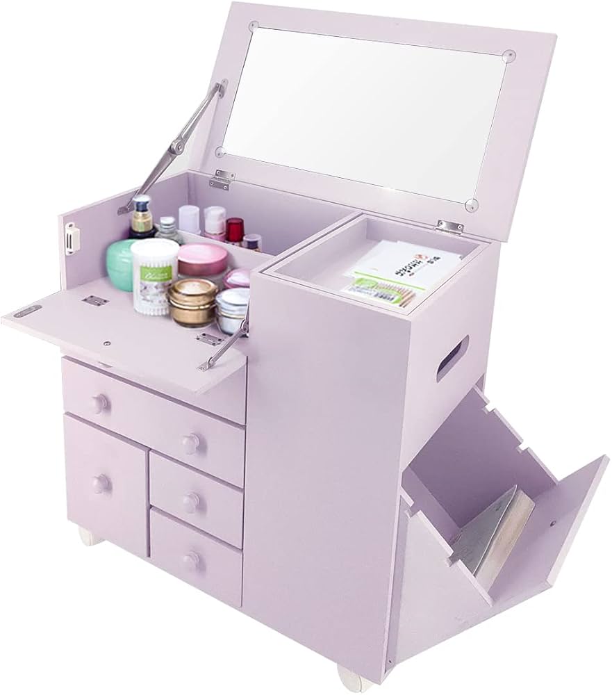 Amazon｜RAKU ドレッサー 化粧台 コスメワゴン キャスター付き コスメ