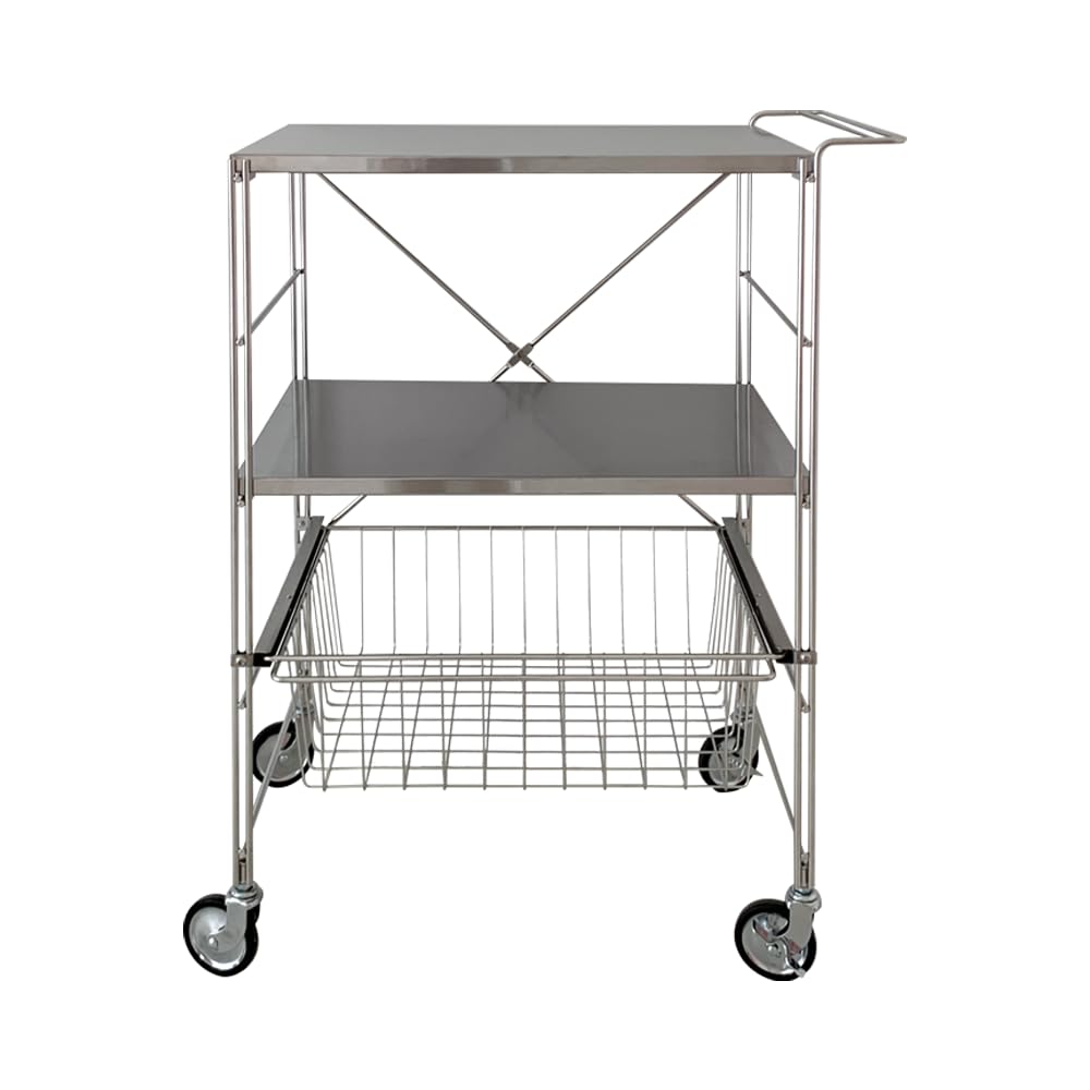 Amazon.co.jp: O'gre オグレ フラットステンレス3段トロリー 韓国