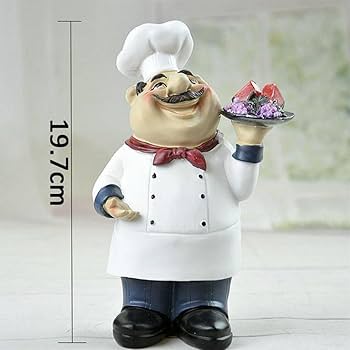 Amazon.co.jp: misppro 樹脂装飾オーナメント 料理の像 フランス人