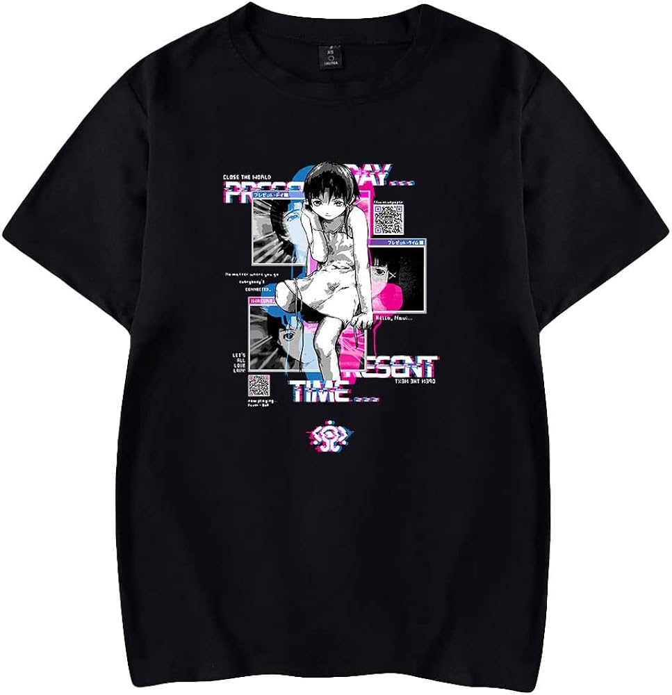 Anime Serial Experiments Lain Fashion T-Shirt Summer Men/Women