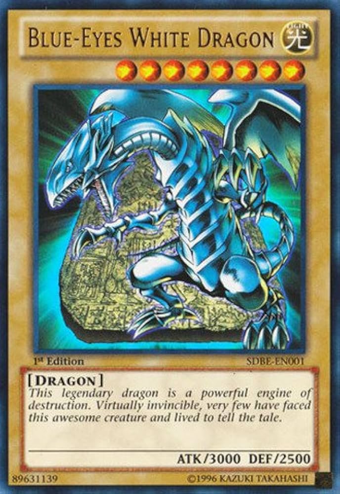 Amazon.com: YU-GI-OH! - Blue-Eyes White Dragon (SDBE-EN001