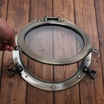 Amazon.co.jp: (丸窓 PORTHOLE 透明ガラス)(LIM020-AN) アンティーク