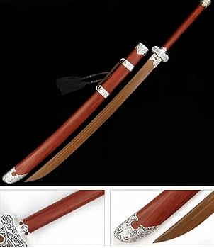 Amazon | Sutenno 木刀 中国風 木剣 鞘付き 唐刀 居合刀 木製 全長さ
